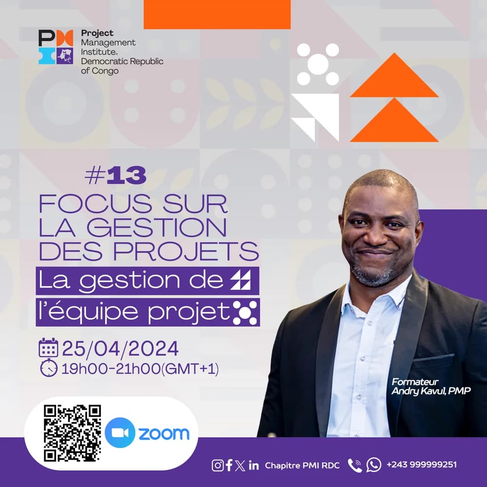 Affiche du webinaire Focus 13 sur la gestion de l'équipe projet